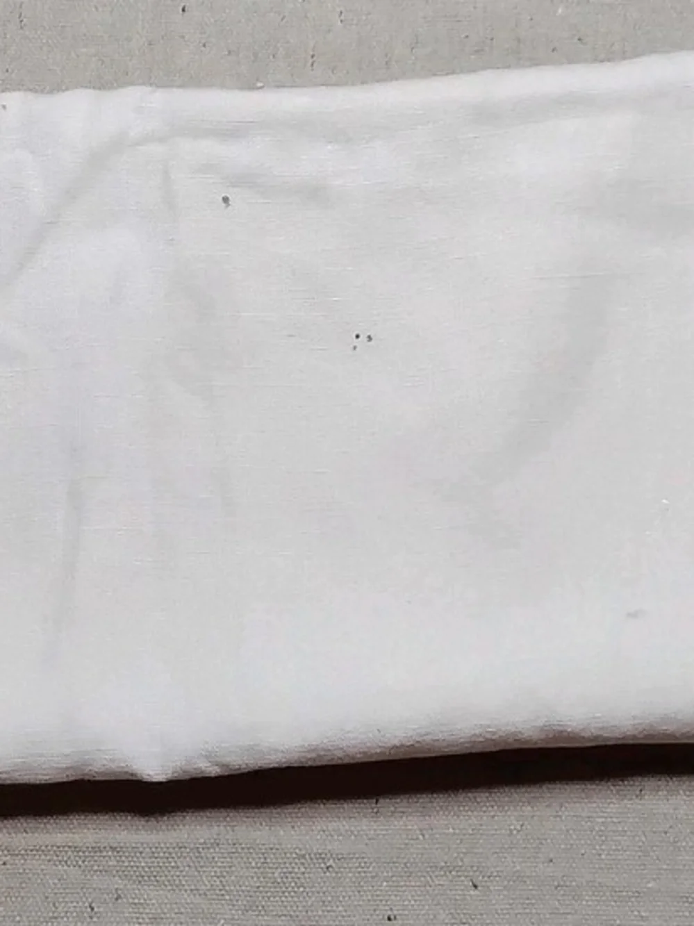 Vintage White Solid Embroidered Table Linen, Cutwork Hemstitched Edge 32x36
